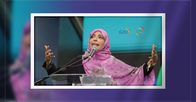 Echoes of justice: Tawakkol Karman's urgent appeal at G20 Social Summit in Brazil